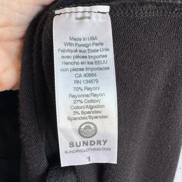 Sundry for Evereve Saturday Skirt Soft Knit Pockets Drawstring Waist Small - Picture 5 of 12